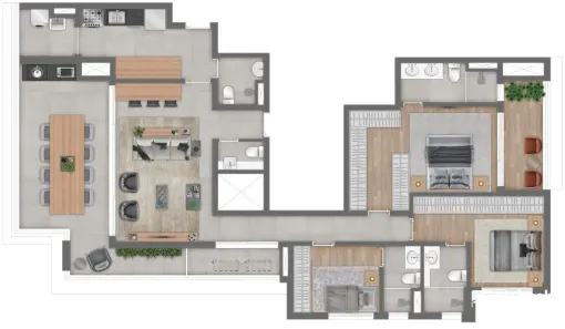 Apartamento com 3 Quartos à venda, 148m² no Jardim Vera Cruz, São Paulo