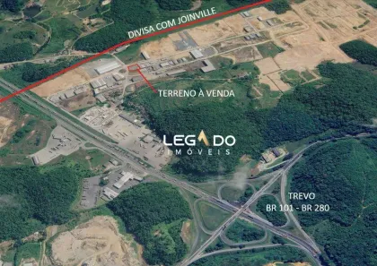 Lote/Terreno à venda, 2400m² no Corveta, Araquari