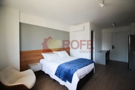Apartamento com 1 Quarto para alugar, 28m² no Moema, São Paulo