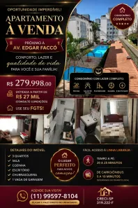 Apartamento com 3 Quartos à venda, 43m² no Vila Regina, São Paulo