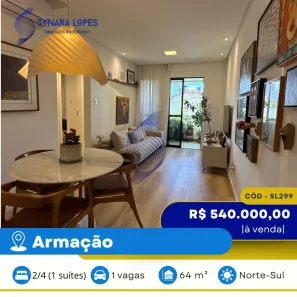 Apartamento com 2 Quartos à venda, 64m² no Jardim Armação, Salvador