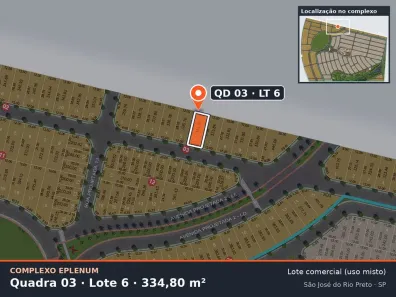 Lote/Terreno à venda, 335m² no Eparque Mirage, São José do Rio Preto