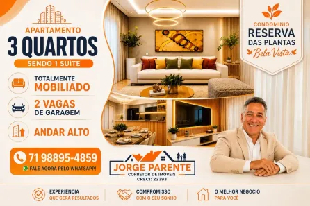 Apartamento com 3 Quartos à venda, 72m² no Horto Bela Vista, Salvador
