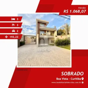 Sobrado com 3 Quartos à venda, 193m² no Boa Vista, Curitiba