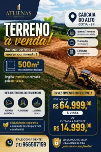 Lote/Terreno à venda, 500m² no dos Mendes (Caucaia do Alto), Cotia
