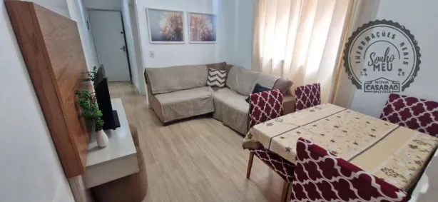 Apartamento com 1 Quarto para alugar, 43m² no Guilhermina, Praia Grande