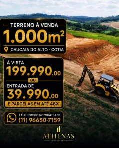 Lote/Terreno à venda, 1000m² no dos Mendes (Caucaia do Alto), Cotia