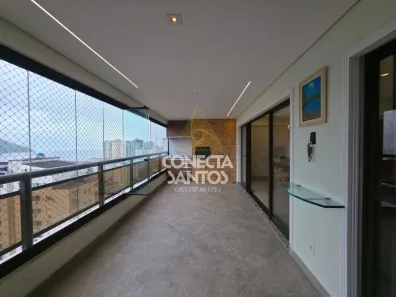 Apartamento com 3 Quartos para venda ou aluguel, 132m² no Ponta da Praia, Santos