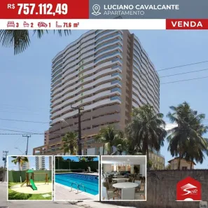 Apartamento com 3 Quartos à venda, 74m² no Engenheiro Luciano Cavalcante, Fortaleza