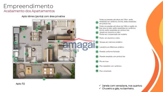 Apartamento com 2 Quartos à venda, 51m² no Residencial Gazzo, São José dos Campos
