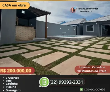 Casa de Condomínio com 2 Quartos à venda, 90m² no Nova Califórnia (Tamoios), Cabo Frio