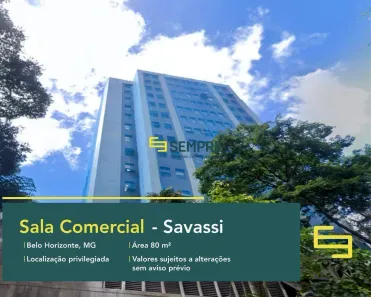 Sala Comercial à venda, 80m² no Savassi, Belo Horizonte