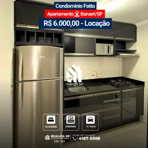 Apartamento com 3 Quartos para alugar, 74m² no Tamboré, Barueri