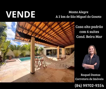Casa de Condomínio com 6 Quartos à venda, 298m² no , São Miguel do Gostoso
