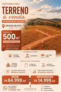 Lote/Terreno à venda, 500m² no dos Mendes (Caucaia do Alto), Cotia