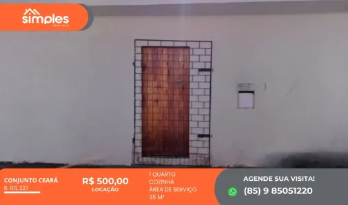 Casa com 1 Quarto para alugar, 35m² no Conjunto Ceará I, Fortaleza
