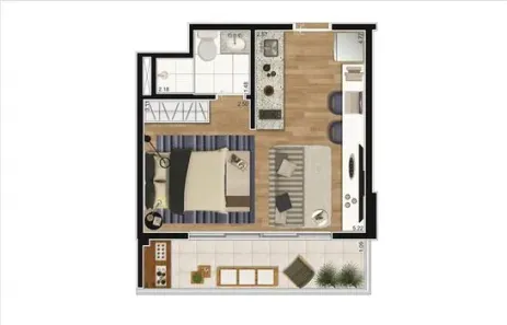 Apartamento com 1 Quarto para alugar, 36m² no Consolação, São Paulo