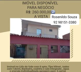 Kitnet com 1 Quarto à venda, 40m² no Lírio do Vale, Manaus