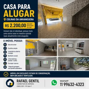 Casa com 2 Quartos para alugar, 80m² no Colinas da Anhangüera, Santana de Parnaíba