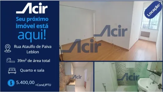 Apartamento com 1 Quarto para alugar, 39m² no Leblon, Rio de Janeiro