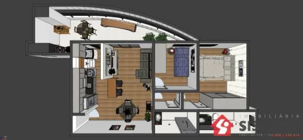 Apartamento com 2 Quartos à venda, 72m² no Vila Haruo Uoya, Presidente Prudente