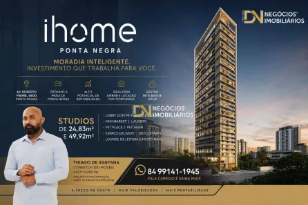 Apartamento com 2 Quartos à venda, 50m² no Ponta Negra, Natal