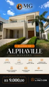 Casa de Condomínio com 5 Quartos para alugar, 250m² no Nova Betânia, Mossoró