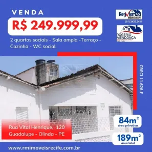 com 3 Quartos à venda, 84m² no Guadalupe, Olinda