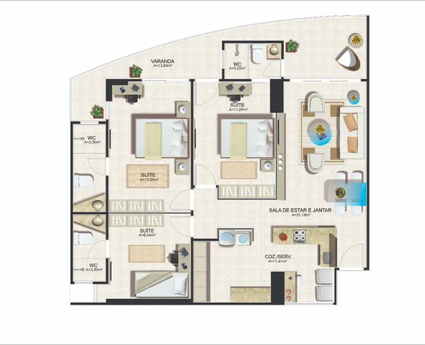 MYRTOS CONDOMINIUM no Aldeota, Fortaleza