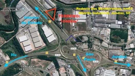 Lote/Terreno para venda ou aluguel, 10400m² no Distrito Industrial, Jundiaí