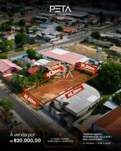 Lote/Terreno à venda, 811m² no Nossa Senhora Aparecida, Boa Vista