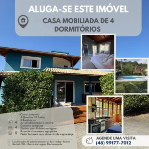 Casa com 4 Quartos para alugar, 360m² no Barra da Lagoa, Florianópolis