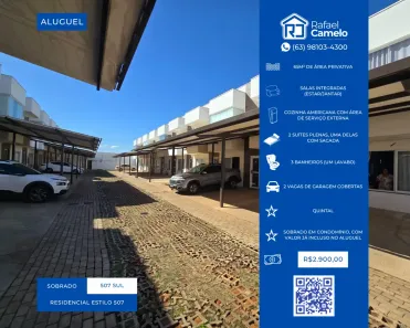 Sobrado com 2 Quartos para alugar, 65m² no Plano Diretor Sul, Palmas