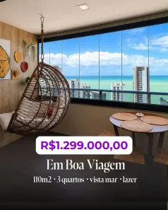 Apartamento com 3 Quartos à venda, 108m² no Boa Viagem, Recife