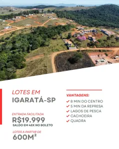 Lote/Terreno à venda, 600m² no , Igaratá