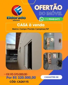 Casa com 2 Quartos à venda, 90m² no Residencial Campo Florido, Campinas