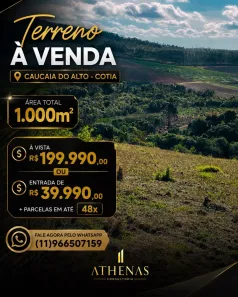 Lote/Terreno à venda, 1000m² no dos Mendes (Caucaia do Alto), Cotia