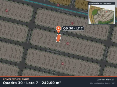 Lote/Terreno à venda, 242m² no Eparque Mirage, São José do Rio Preto