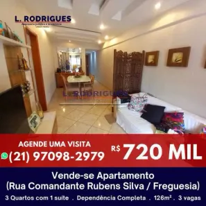 Apartamento com 3 Quartos à venda, 126m² no Freguesia (Jacarepaguá), Rio de Janeiro