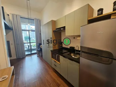 Apartamento com 1 Quarto para alugar, 24m² no Jardim das Acácias, São Paulo