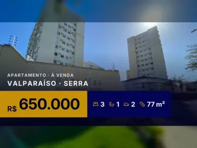 Apartamento com 3 Quartos à venda, 77m² no Valparaíso, Serra