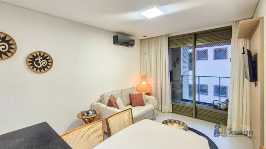 Apartamento com 1 Quarto para alugar, 52m² no Jurerê Internacional, Florianópolis