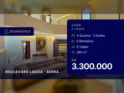 Casa com 4 Quartos à venda, 280m² no Boulevard Lagoa, Serra