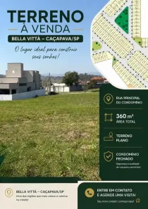 Lote/Terreno à venda, 360m² no Condomínio Bellavittá, Caçapava