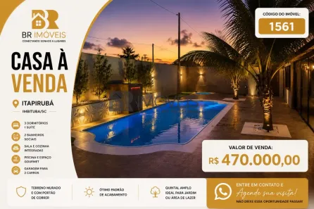 Casa com 3 Quartos à venda, 140m² no Itapiruba, Imbituba