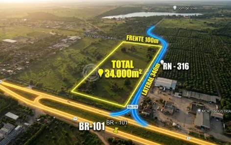 Lote/Terreno à venda, 34000m² no Taborda, São José de Mipibu