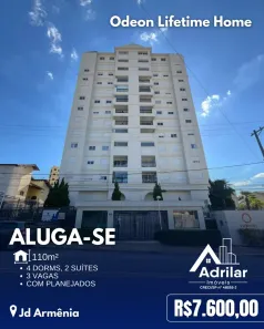 Apartamento com 4 Quartos para alugar, 110m² no Jardim Armênia, Mogi das Cruzes