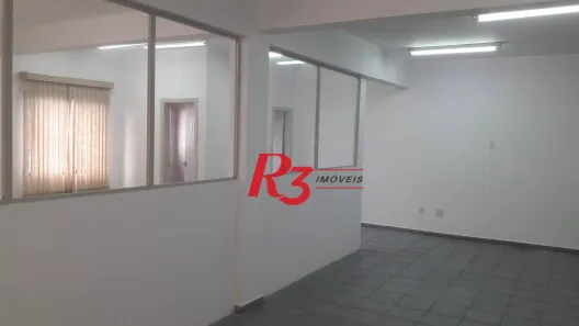 Sala Comercial para alugar, 82m² no Vila Mathias, Santos
