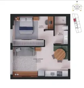 Apartamento com 1 Quarto à venda, 42m² no Pedra Branca, Palhoça