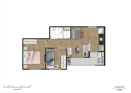 Apartamento com 2 Quartos à venda, 39m² no Cidade Antônio Estevão de Carvalho, São Paulo